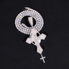 Praying Hands Cross Pendant Match 4MM Tennis Chain Moissanite Diamond Jewelry