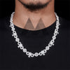 13MM Moissanite Infinity Cross Link Chain 10K Gold