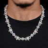 13MM Moissanite Infinity Cross Link Chain 14K Gold