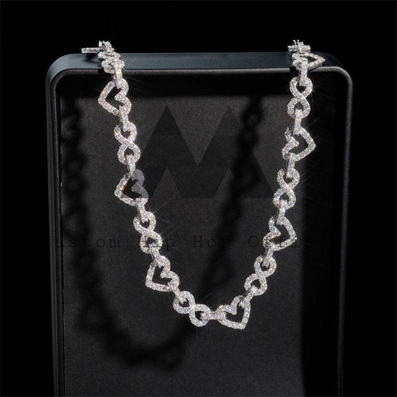 13MM Moissanite Infinity Link Chain 14K Gold