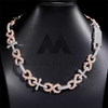 15MM Moissanite Infinity Link Chain 14K Gold