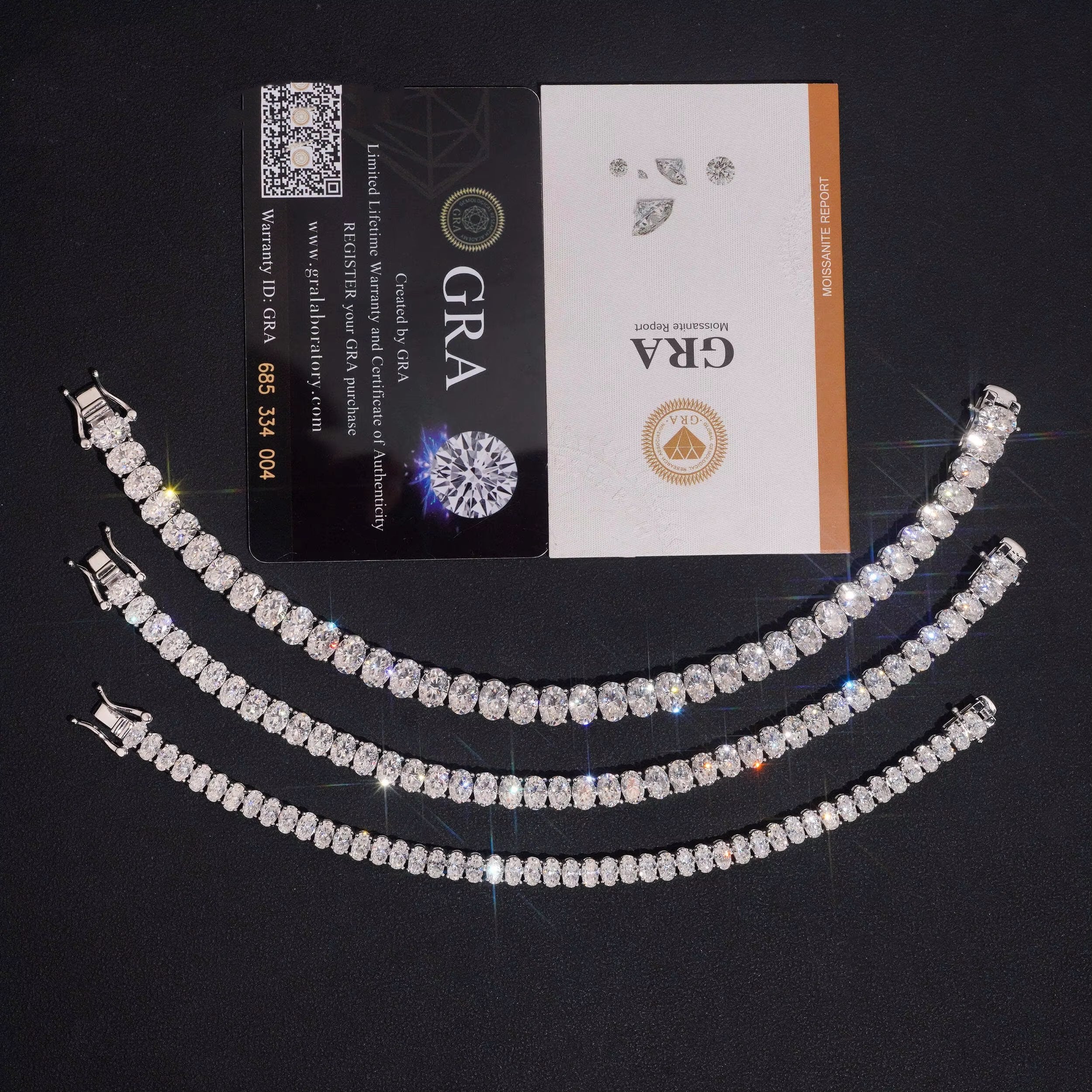 Oval Cut Moissanite Diamond Tennis Bracelet