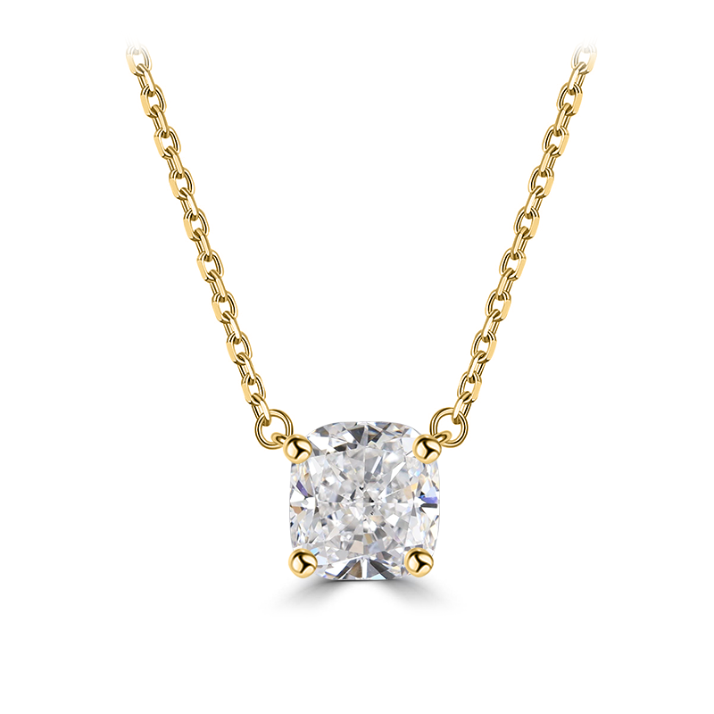 10K Solid Gold 1CT Lab Grown CVD Diamond Necklace