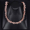 18MM Diamond Flower Infinity Link Chain 10K Gold