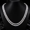 Emerald Cut Mix Round Cut VVS D Color Moissanite Diamond Tennis Chain