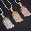 Upside Down Mosaic Setting Moissanite Diamond Jesus Pendant