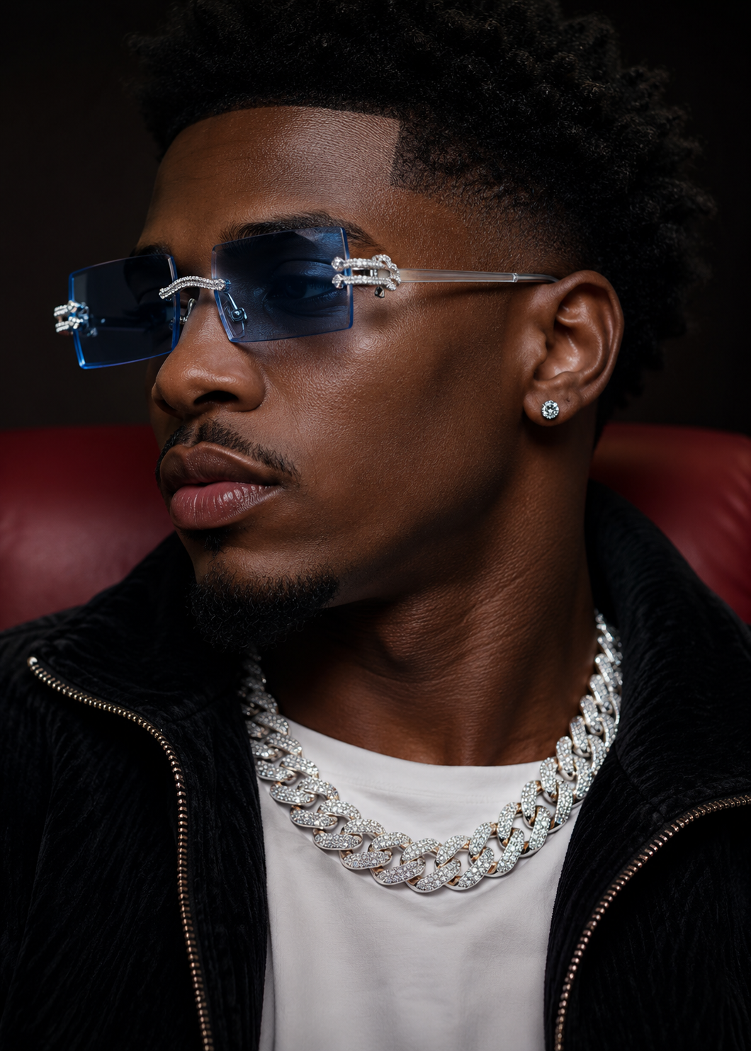 Iced Bridge VVS Moissanite Sunglasses 14K Gold for Men