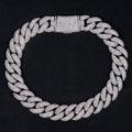 23mm Mosaic-Set diamond Cuban Link Chain 10K Gold