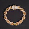 10MM Iced Out Moissanite Diamond Rope Bracelet