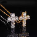 Solid Silver Pass Diamond Tester Asscher Cut Moissanite Diamond Chain Necklace For Women