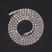 3.5mm lab grown diamond tennis necklace in 10K gold