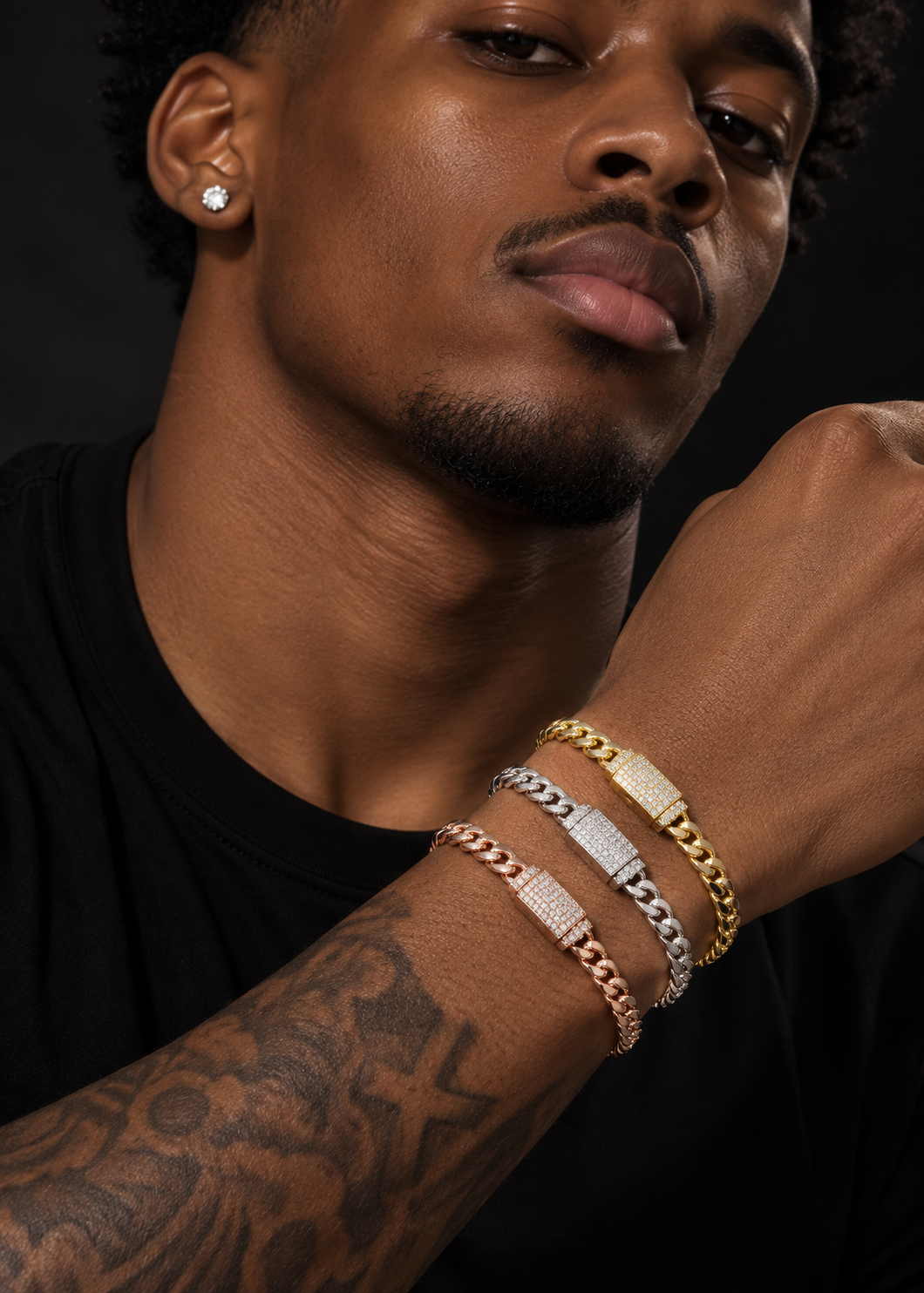 Hip Hop 925 Silver Franco Chain with VVS Moissanite Clasp