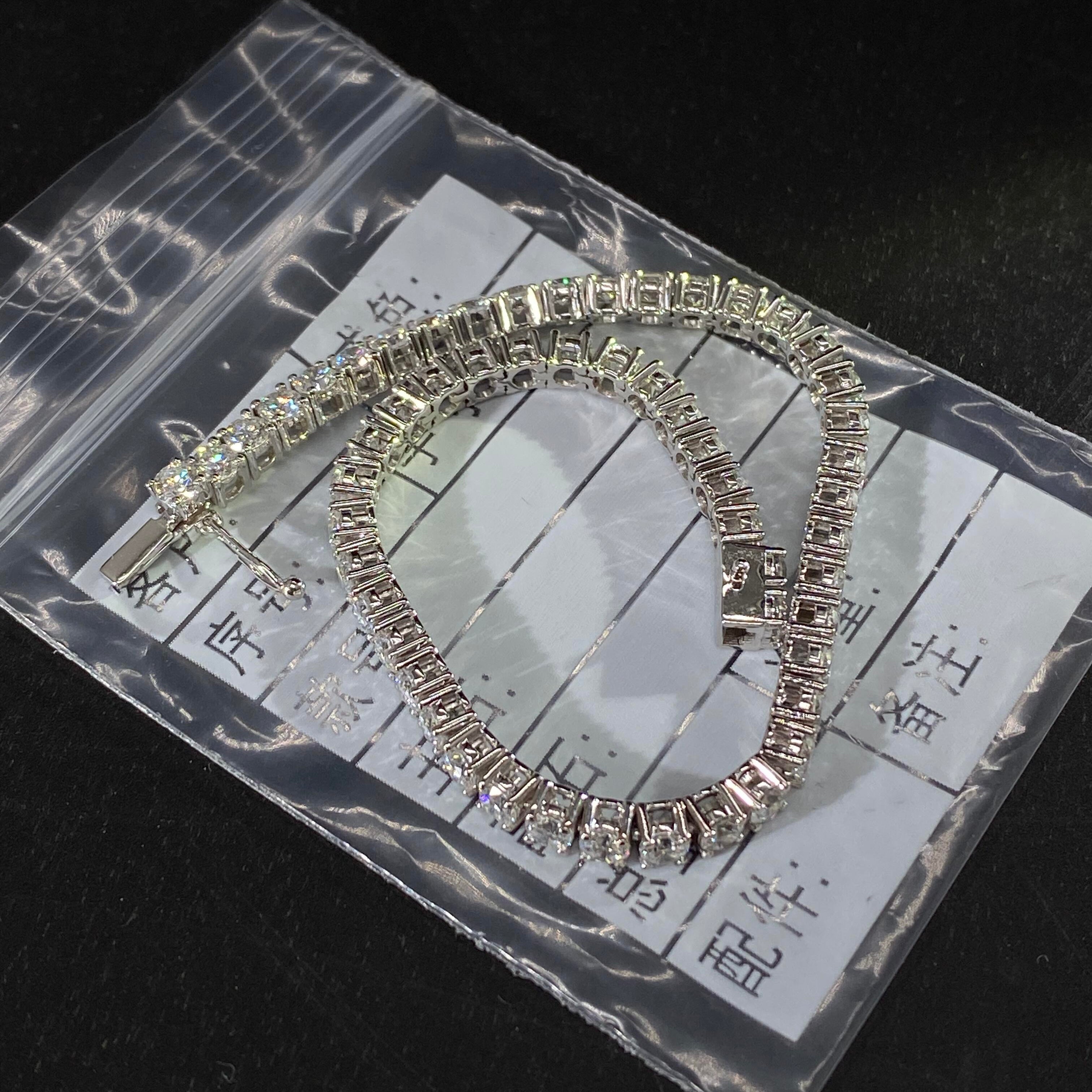 14k White Gold 3MM Lab Grown Diamond Tennis Bracelet