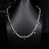 Sterling Silver 5MM Cross Link Tennis Chain Necklace