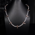 Sterling Silver 5MM Cross Link Tennis Chain Necklace