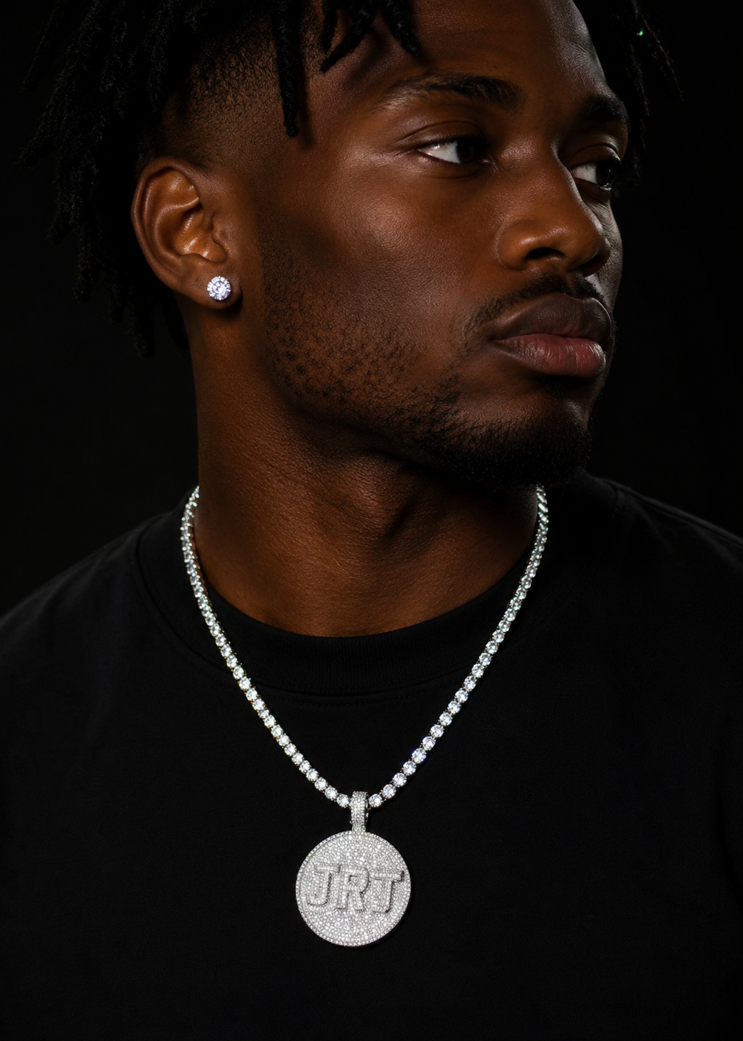 Custom Baguette Moissanite Diamond Hip Hop Pendant Name Jewelry