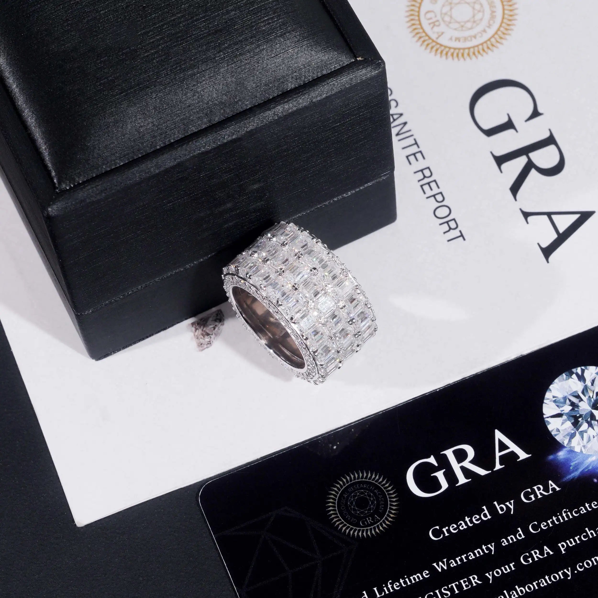 Luxury Design VVS Fully Iced Out Moissanite Diamond Cluster Ring For Men