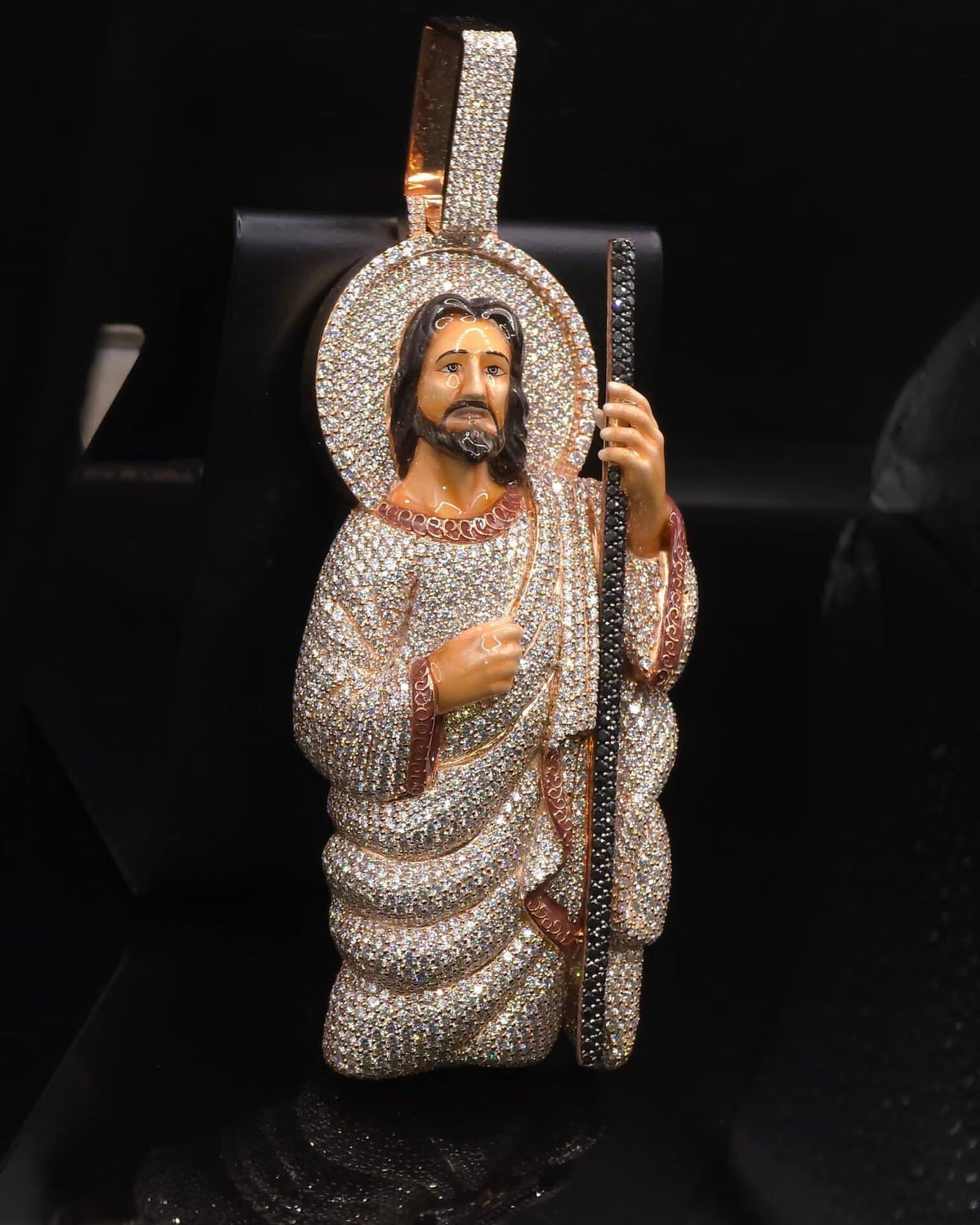 4inch Tall Full Iced Moissanite Diamond Chris Jesus Pendant