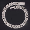 20MM Fancy Cut Bezel Setting Moissanite Diamond Cuban Necklace