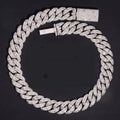 20MM Fancy Cut Bezel Setting Moissanite Diamond Cuban Necklace