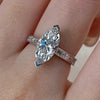 10K 14K 18K White Gold Marquise Cut Lab Grown Diamond IGI Certificated