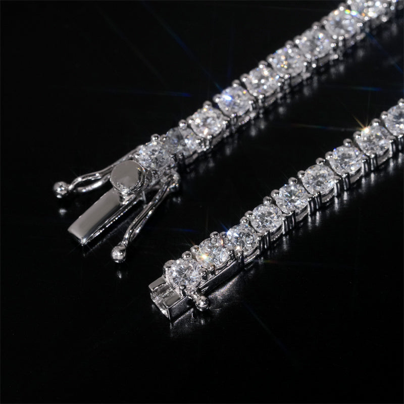 3MM Diamond Tennis Necklace 10K Gold