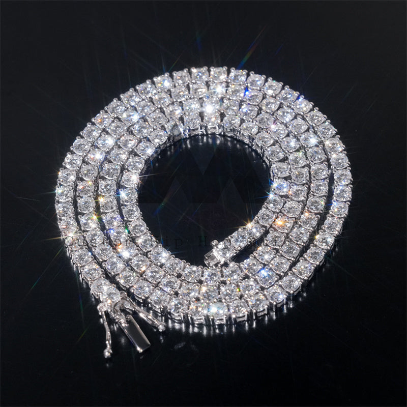 3MM Diamond Tennis Necklace 10K Gold