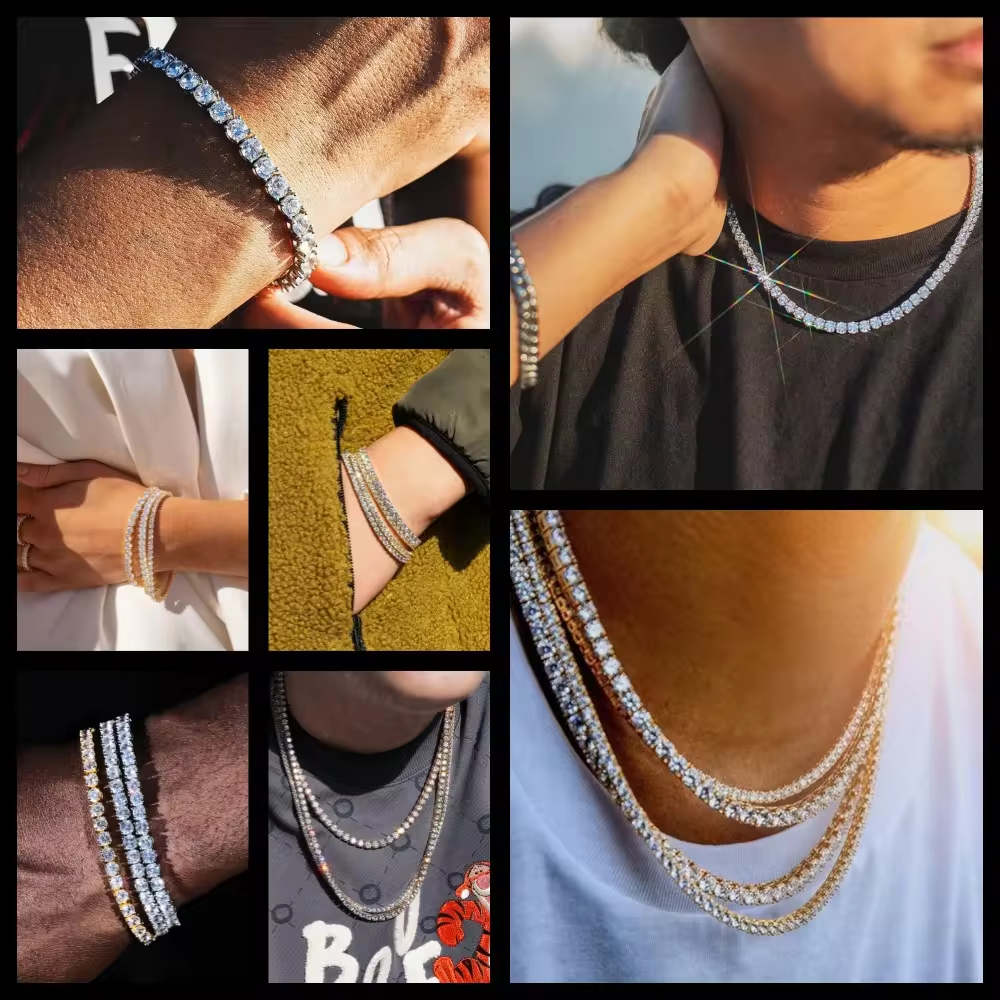 4MM Diamond Tennis Necklace 10K Gold