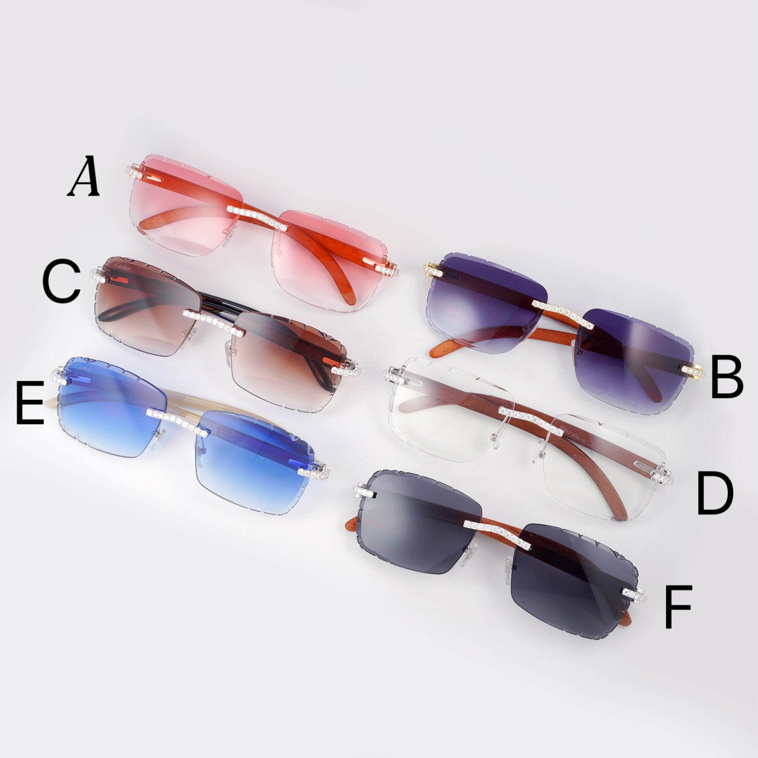 Moissanite Diamond Heatwave Sunglasses 14K Gold