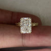 18K Yellow Gold 3 Carat Radiant Cut Lab Grown Diamond Ring
