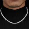 5mm lab grown diamond tennis necklace in 10K gold