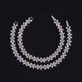 Sterling Silver 925 VVS Moissanite Diamond Flower Bracelet For Women