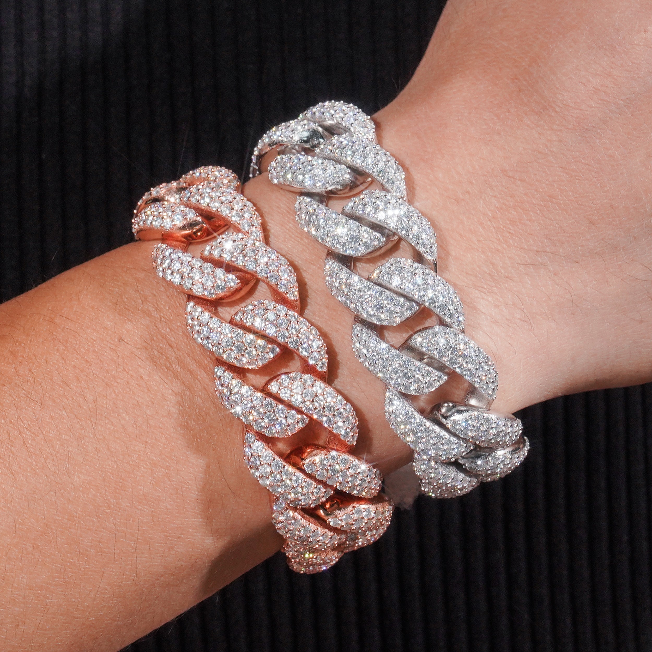 20MM Moissanite Iced Cuban Bracelet - Unisex Hip Hop Jewelry Accessory