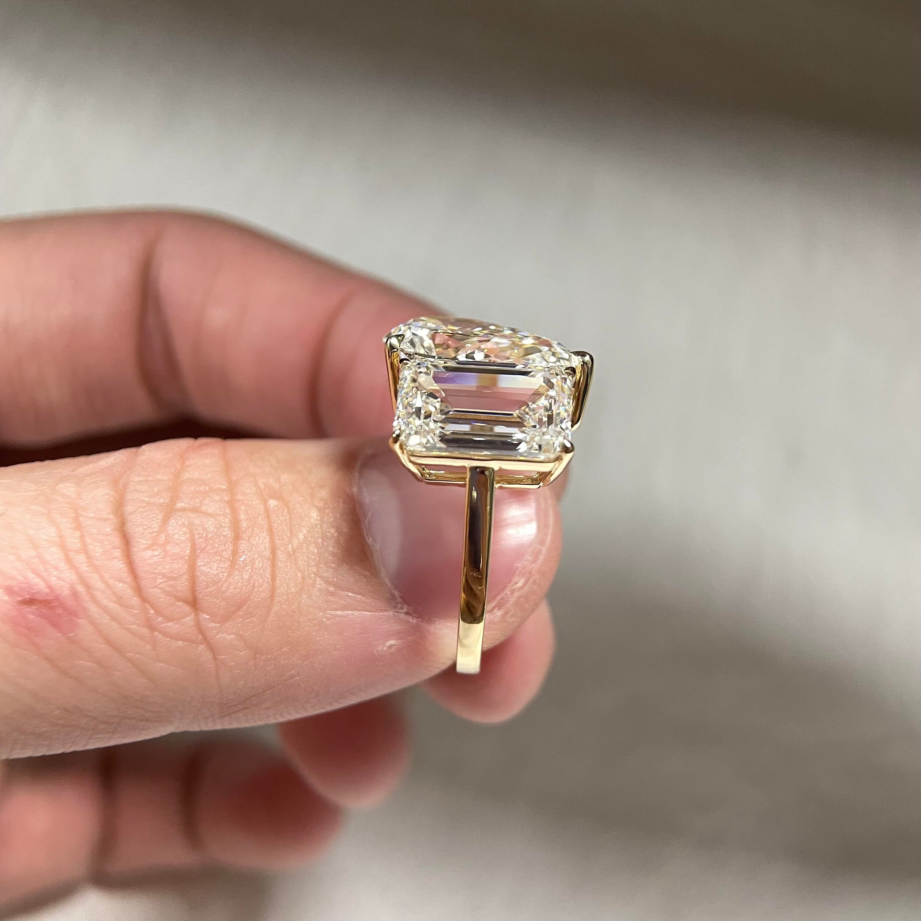 18K Yellow Gold Two Stone 10 Carat Lab Grown Diamond Ring