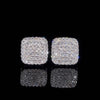 13MM Square Moissanite Diamond Studs Screw Back For Men