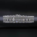 Sterling Silver Lab Grown Diamond Tennis Bracelet 9MM