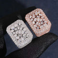 Sterling Silver Fancy Cut Moissanite Diamond Men Ring