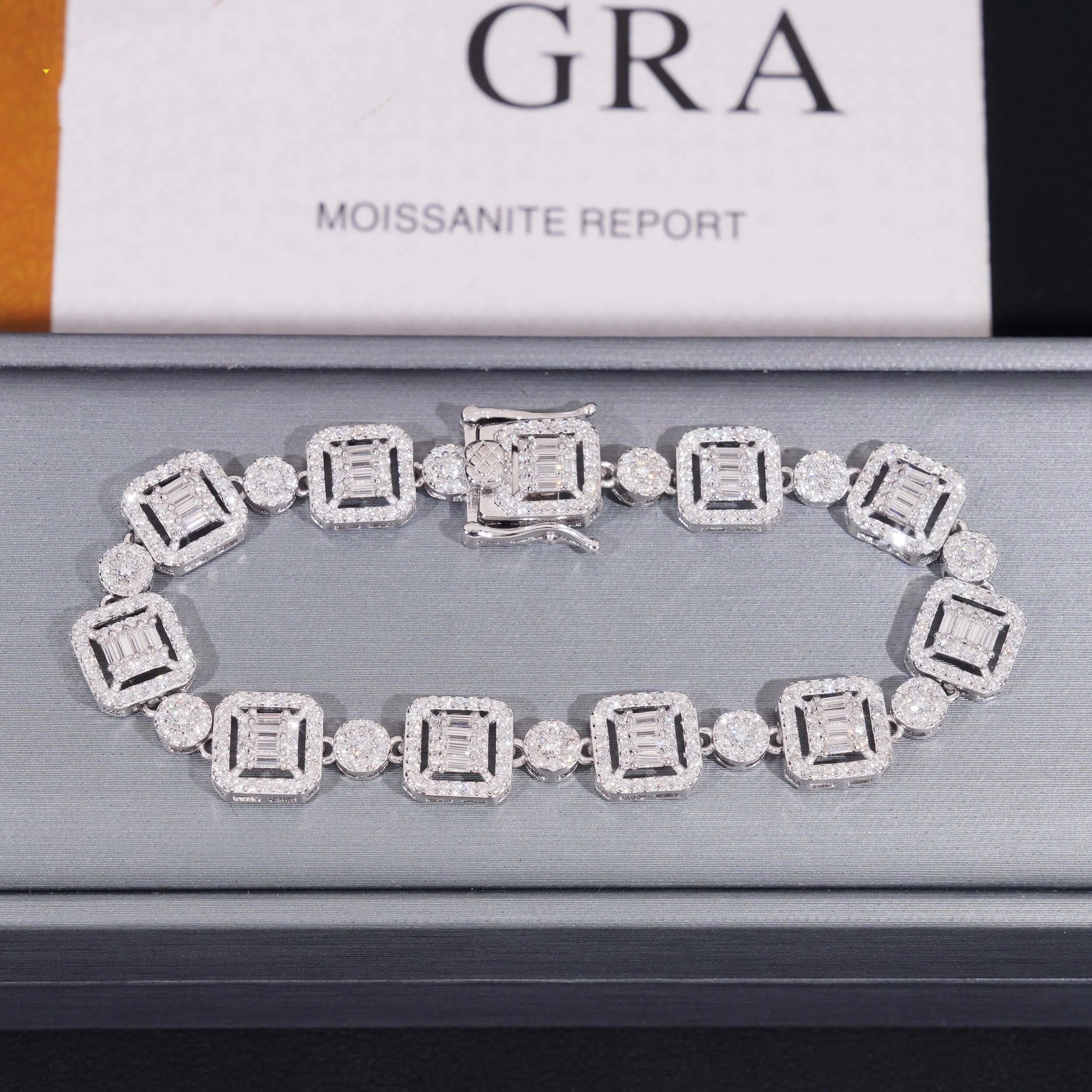 Sterling Silver Iced-Out VVS Moissanite Tennis Bracelet | Hip Hop Jewelry