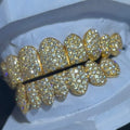 8 on 8 VVS Moissanite Diamond Grillz 10K Rose Gold