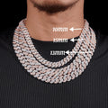 15mm Moissanite Two-Tone Miami Cuban Link Chain 10K Gold