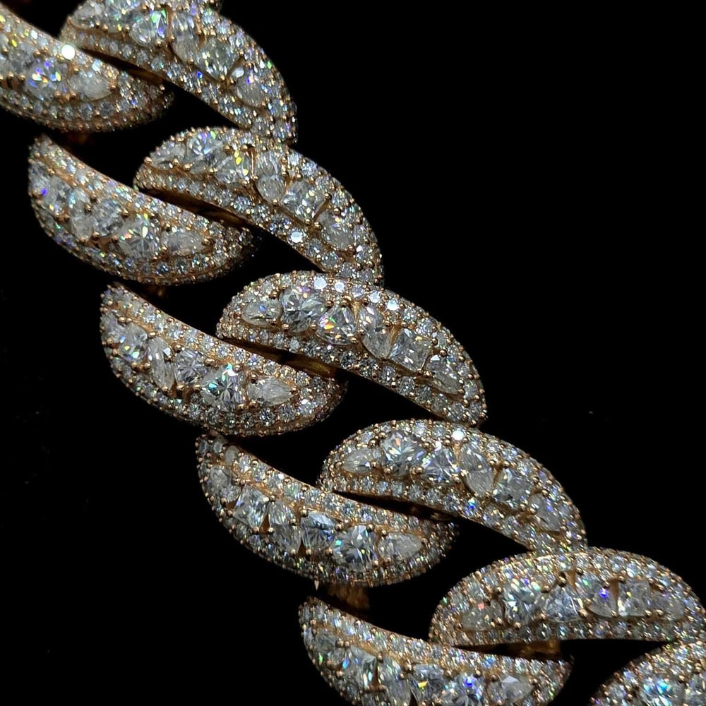 Custom Name Clasp Rose Gold 20MM Cuban Chain Necklace