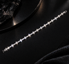 3MM White Gold Plated Silver Moissanite Tennis Bracelet - Hip Hop Style