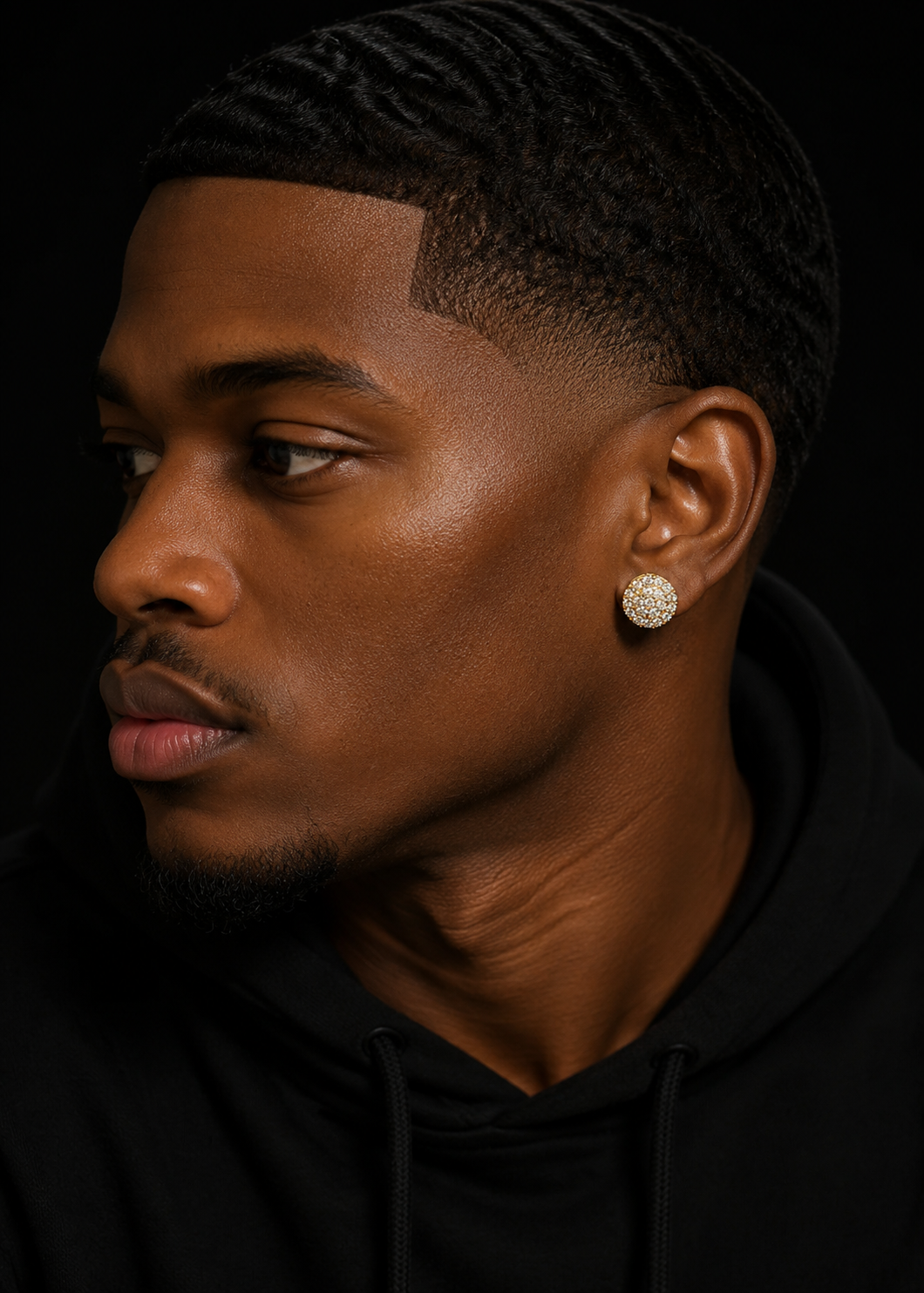 Men Earrings Iced Out VVS Lab Grown Diamond Jewelry