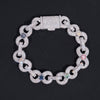 Christmas Limited Edition 13MM Infinity Link Color Moissaniteen Bracelet Stelring Silver 925