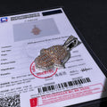 925 Sterling Silver LAB Grown Diamond Hamsa Pendant Rose Gold