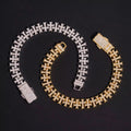 Chrome Heart Style Iced Out VVS Moissanite Diamond Link Bracelet For Men