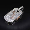 Custom Made Moissanite Dogtag Pendant With Initial Inside