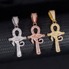 Pass Diamond Tester Moissanite Hip Hop Iced Out Evil Eye Ankh Cross Pendant