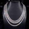 Solid Silver Side Iced 6.5MM Tennis Chain Moissanite Diamond