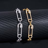 8MM Iced Out Moissanite Diamond Clip Bracelet For Men 925 Silver